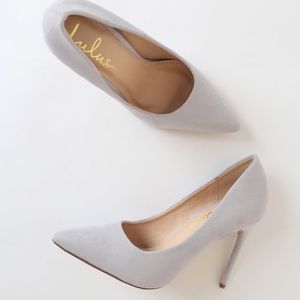 Lulus Verra Grey Suede Pumps